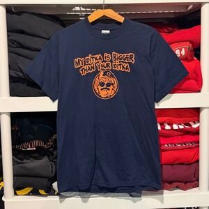 Vintage Mike Ditka Chicago Bears Funny Joke Humor Blue Mens Medium Shirt